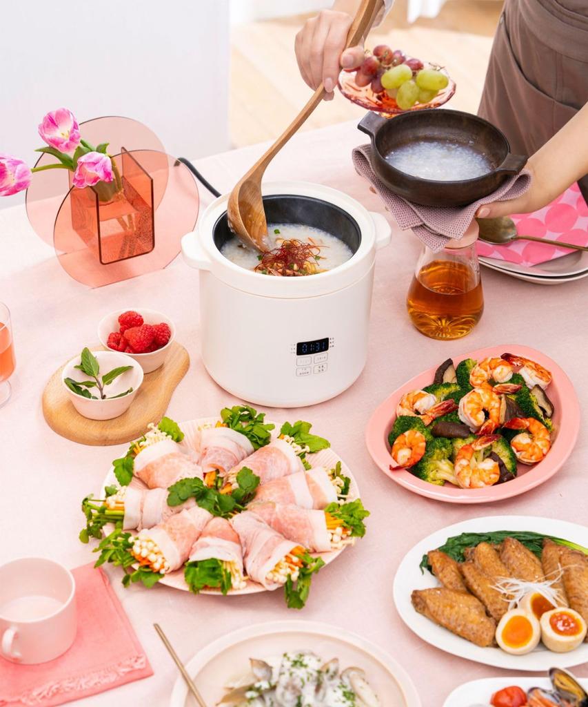BRUNO Rice Cooker, Perfect for Single Living, Compact, Multi-Function, 2-Cup Capacity, Easy To Cook, Steam, Stew, White Rice, Brown Rice, Porridge,