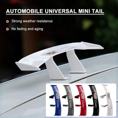 Car Universal Mini Spoiler Tail Wing Carbon Fiber Look Tail Wings Model Auto Styling Decoration For CTS DTS SRX ATX Escalade Seville Tiburon