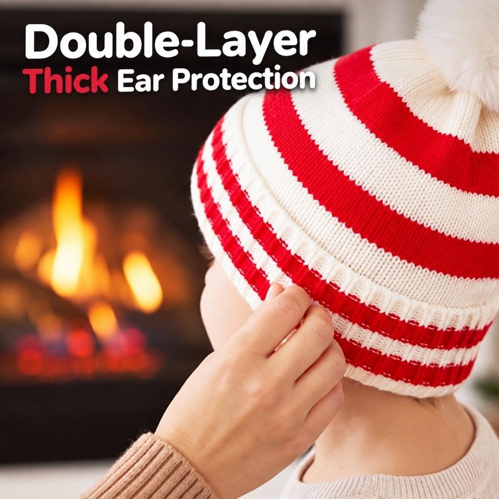Warm Infant Beanie Cap Woolen Ear Protection Winter Baby Hat Cute Kids Pullover Hats New Year