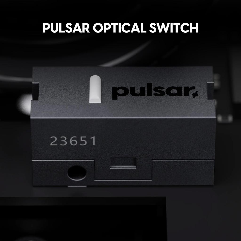 Pulsar Gaming Gears X3 LHD CrazyLight Kabellose Gaming-Maus 1ms 32000 DPI Optischer Schalter Flaggschiff-Sensor, Ultraleicht 43g, XS-1