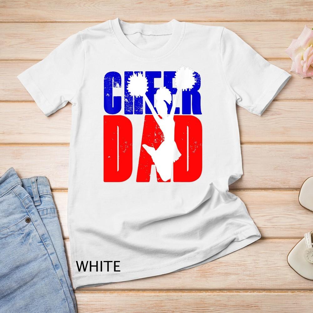 Cheer Dad Shirt Cheerleader Cheerleading Patriotic USA Unisex T-shirt