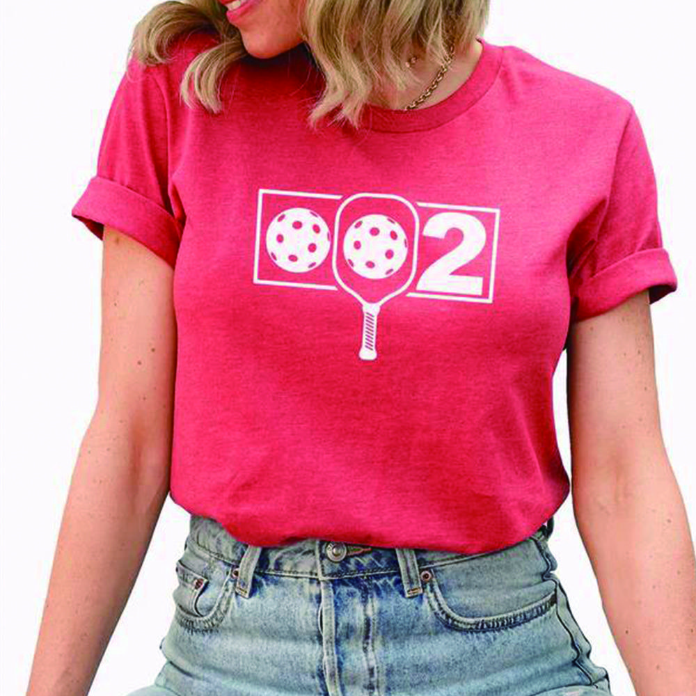 002 Pickleball Graphic Tee Pickleball Humor Shirt Funny Pickleball T Shirt Trendy Sports Tee Unisex Short Sleeves Casual Tops S