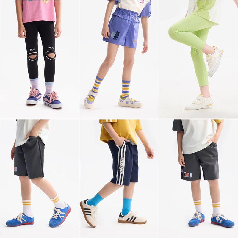 [Choose 3 Pieces from 179] Mqd Children's Short-Sleeved T-Shirt Summer Boys and Girls Color-Blocking Printed Loose T-Shirt