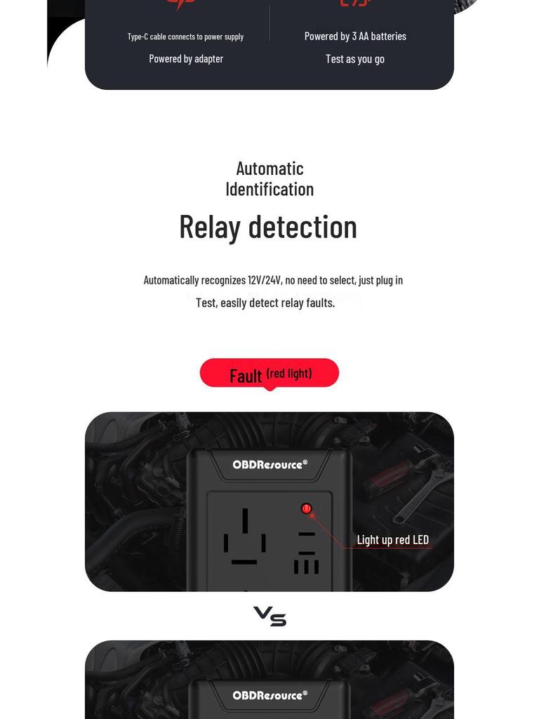 RT100 Car Relay Tester - 12V/24V
