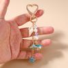 Süße Emaille Seestern Muschel Muschel Schlüsselanhänger Damen Mädchen Liebesherz Schlüsselring Anhänger für Handtasche DIY Schlüsselanhänger Schmuck Geschenke