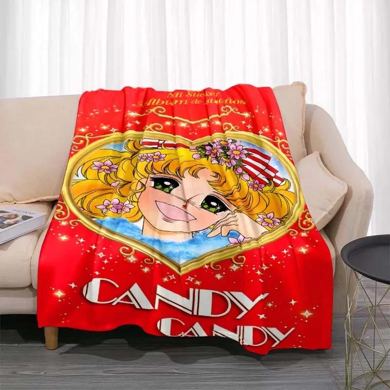 Candy Candy Anime Blanket Kawaii Japanese Anime Flannel Super Soft Warm Blanket Suitable for Home Four Seasons Bedroom Blanket
