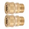 2Pcs Pure Copper M22 High Pressure Washer Fitting Adapter 3/8 Inch NPT Female To M22 Male Adapter