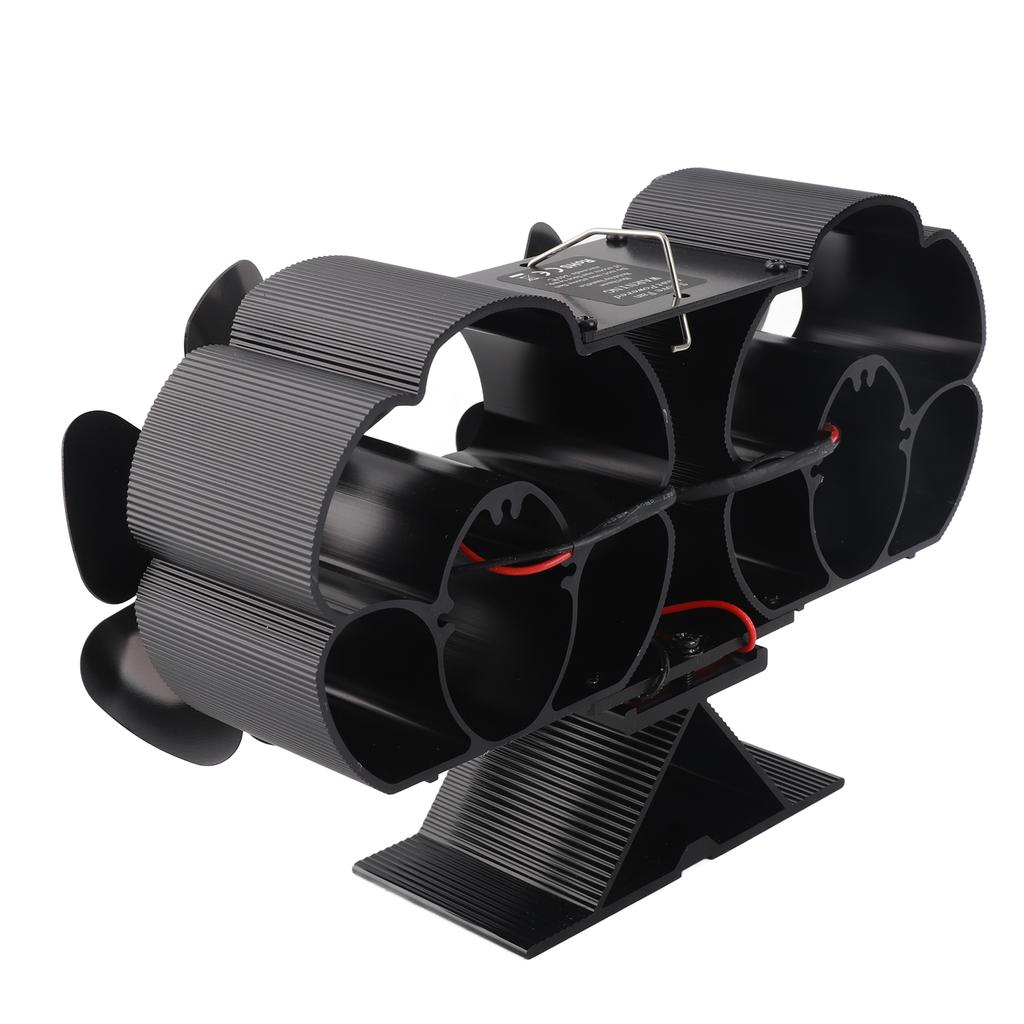 Fireplace Fan Quiet Operating 180 220CFM 1400rpm Aluminum Alloy 6 Blade Heat Powered Wood Stove Fan