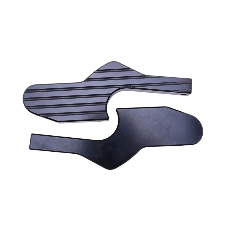 Ribbed Motorcycle Footboard Extensions for GTS300, Black Left and Right Set for Original Footrest Replacement or Modification Tasks