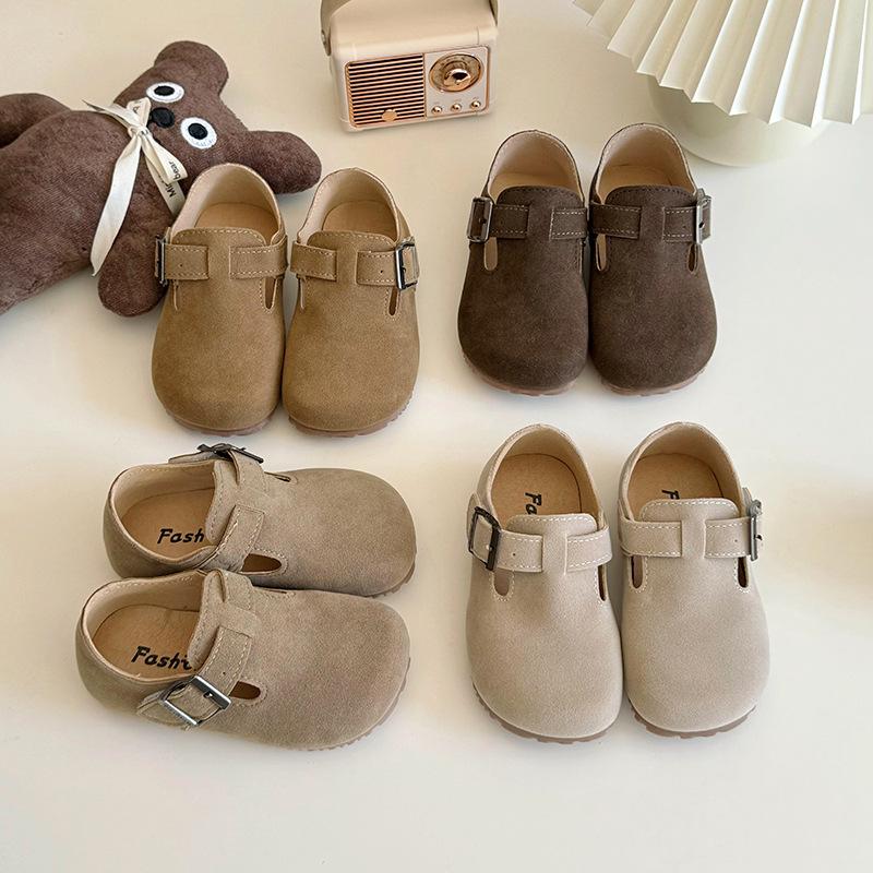 New Children's Shoes - Girls' Leather Shoes, Boys' Retro Beanie Shoes, Single Shoes