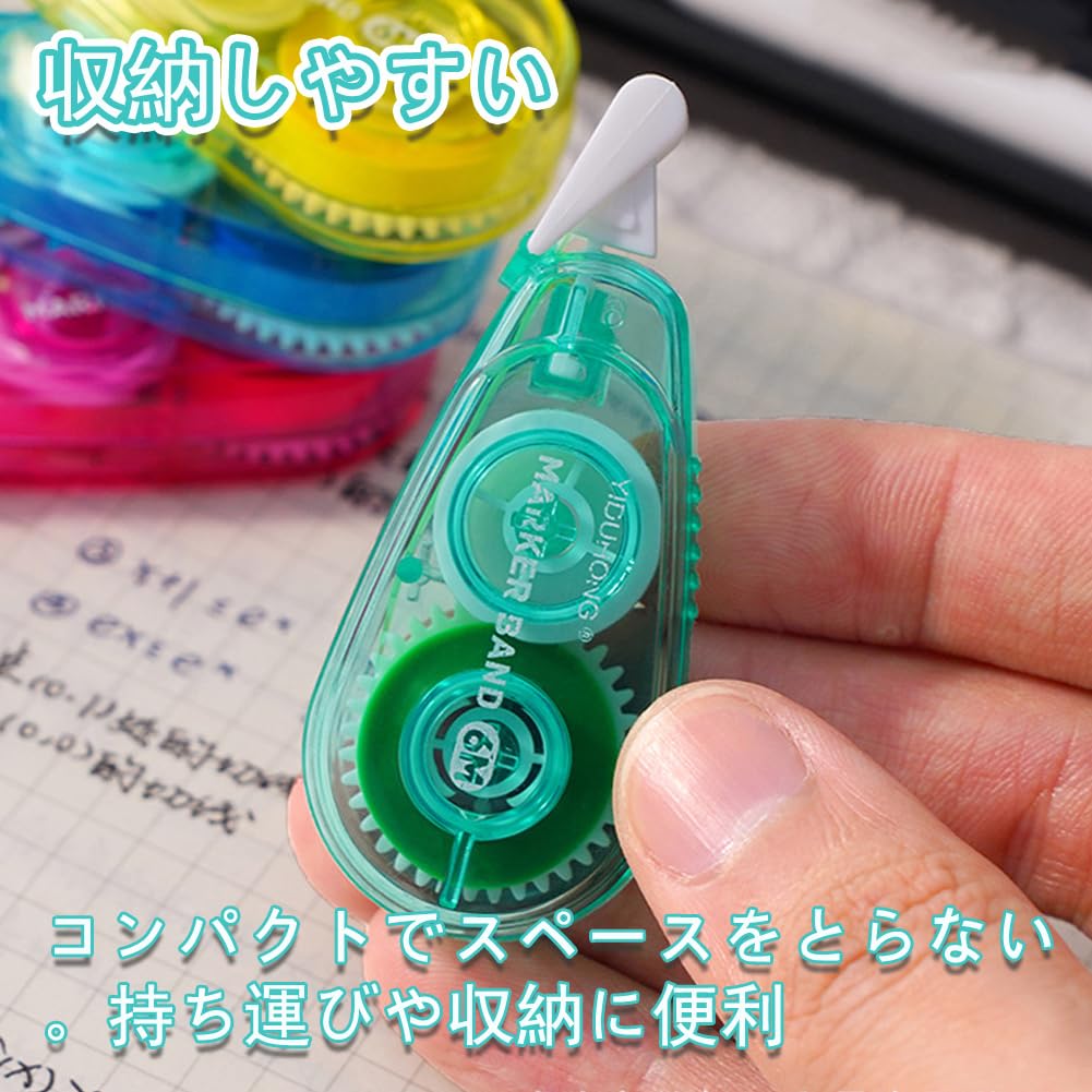 Wefitfix Highlighter Tape These highlighters and film tape highlighters are easy to use for marking and A great study aid Pens, Type, 4-Color Set.