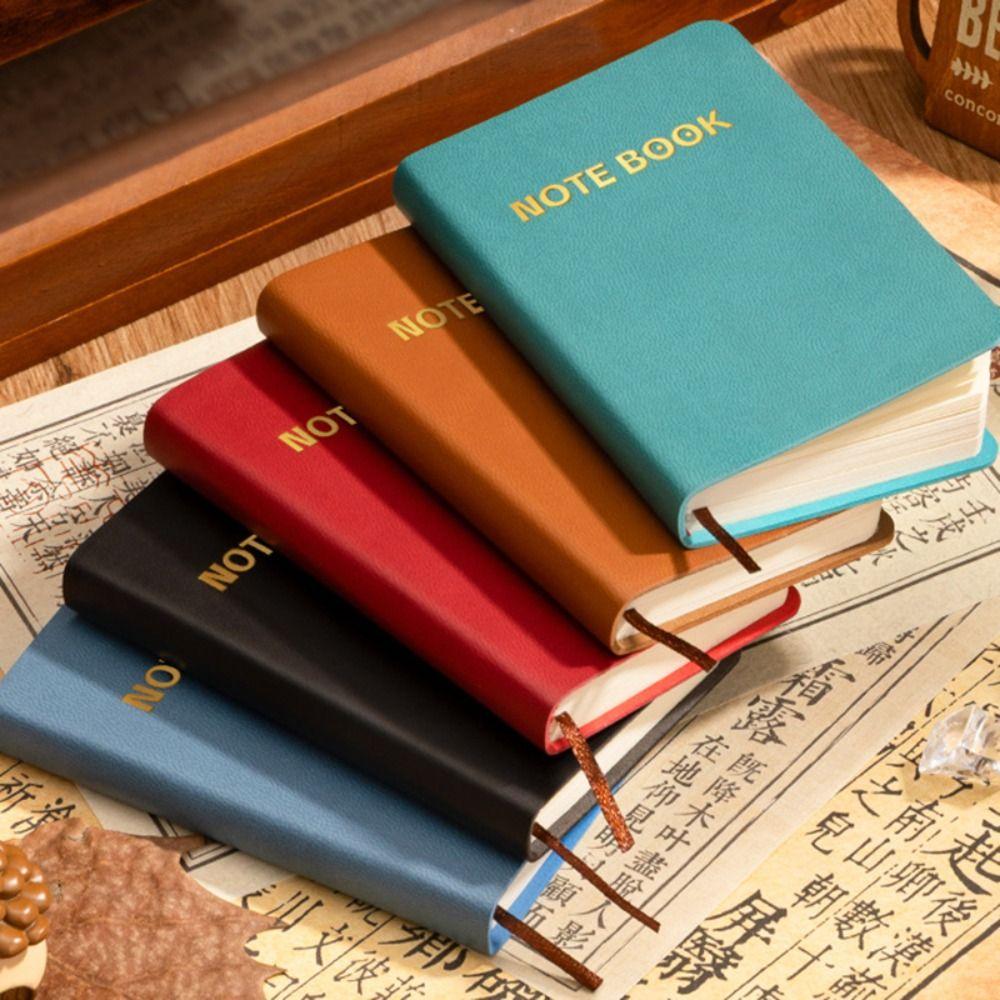 Portable A7 Notebook Horizontal Line Inner Pages Memo Pad Multi-functional Diary Planner Students
