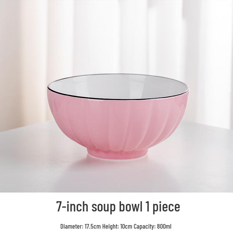 ZISIZ Ceramic Pumpkin Soup Bowl Set
