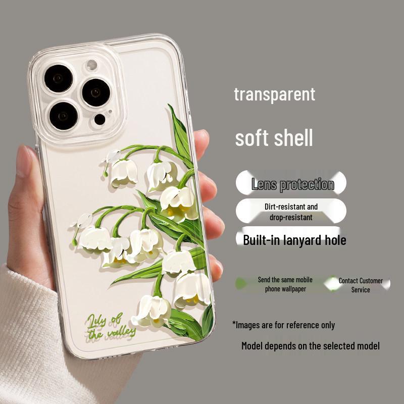 

Lily of the Valley Transparent Phone Case for iPhone 12/11 & 13-17 Pro Max iPhone 14 Plus