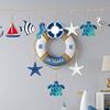 24 Stück Holz Sommer Navigationsanhänger Cartoon Seestern Schildkröte Meerestiere Hängender Schmuck Seepferdchen Boote
