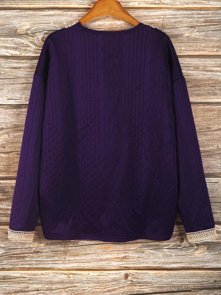 2025 Plus Size Women's V-Neck Knit Sweater: New Solid Color, Long Sleeve for Autumn/Winter, European & American Style