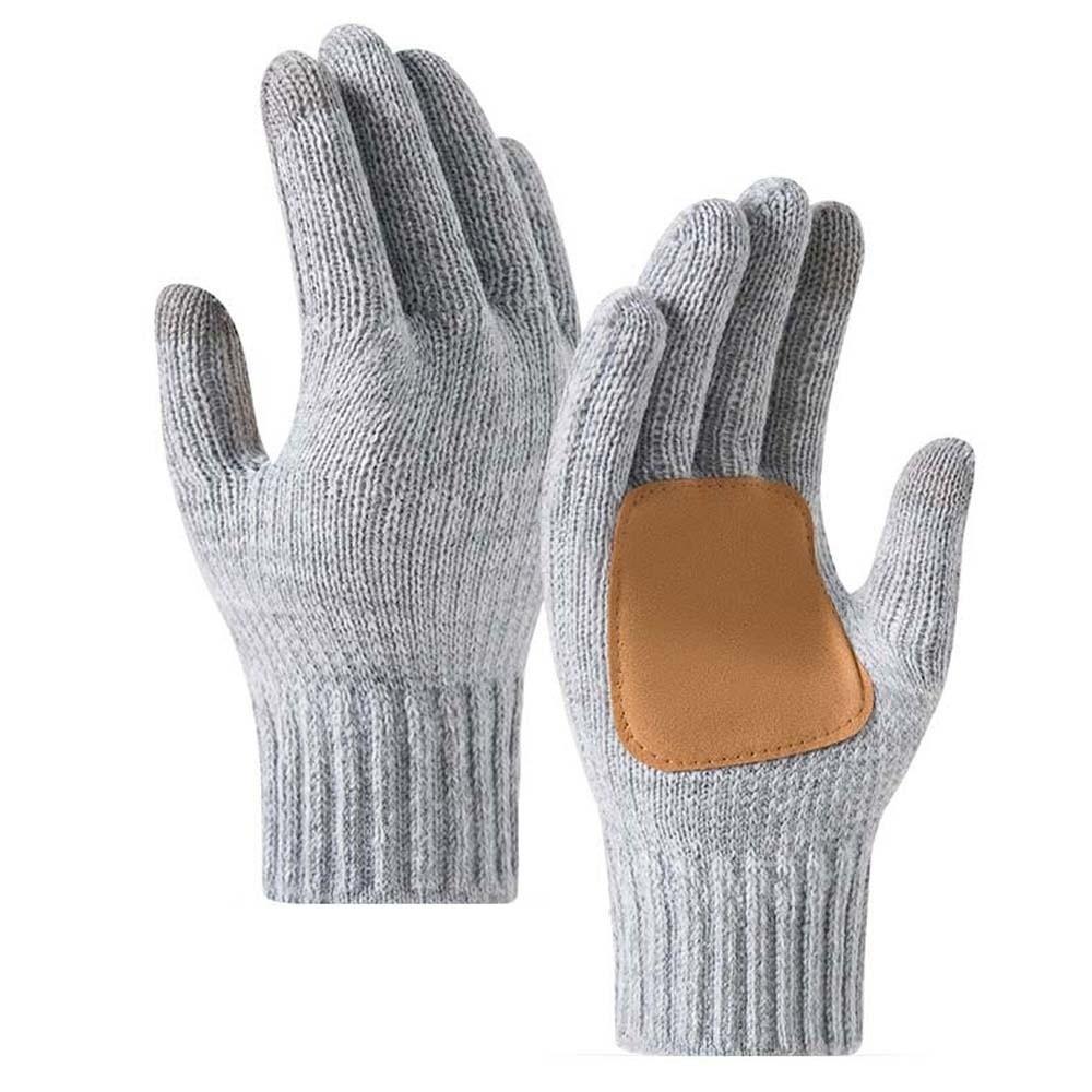 Knitted Wool Touchscreen Gloves Solid Color Woolen Warm Gloves Winter Knit Mittens  Holiday Gift