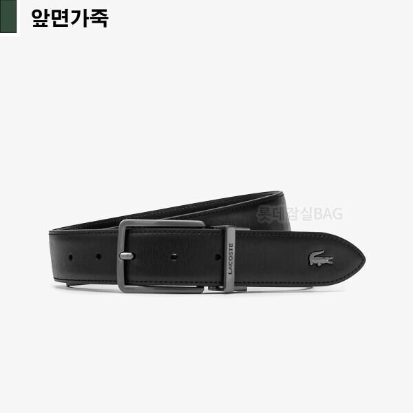 Lacoste Reversible Leather Belt Elegance Gunmetal Rc4108m56g 100 cm