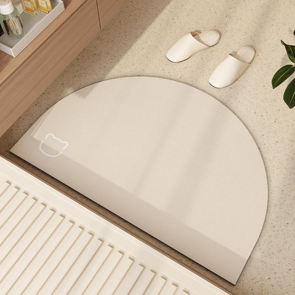 Modern Minimalist Solid Color Entryway Doormat Water Absorbing Quick Dry Anti Slip Bathroom Mat Home Decor  Accessories