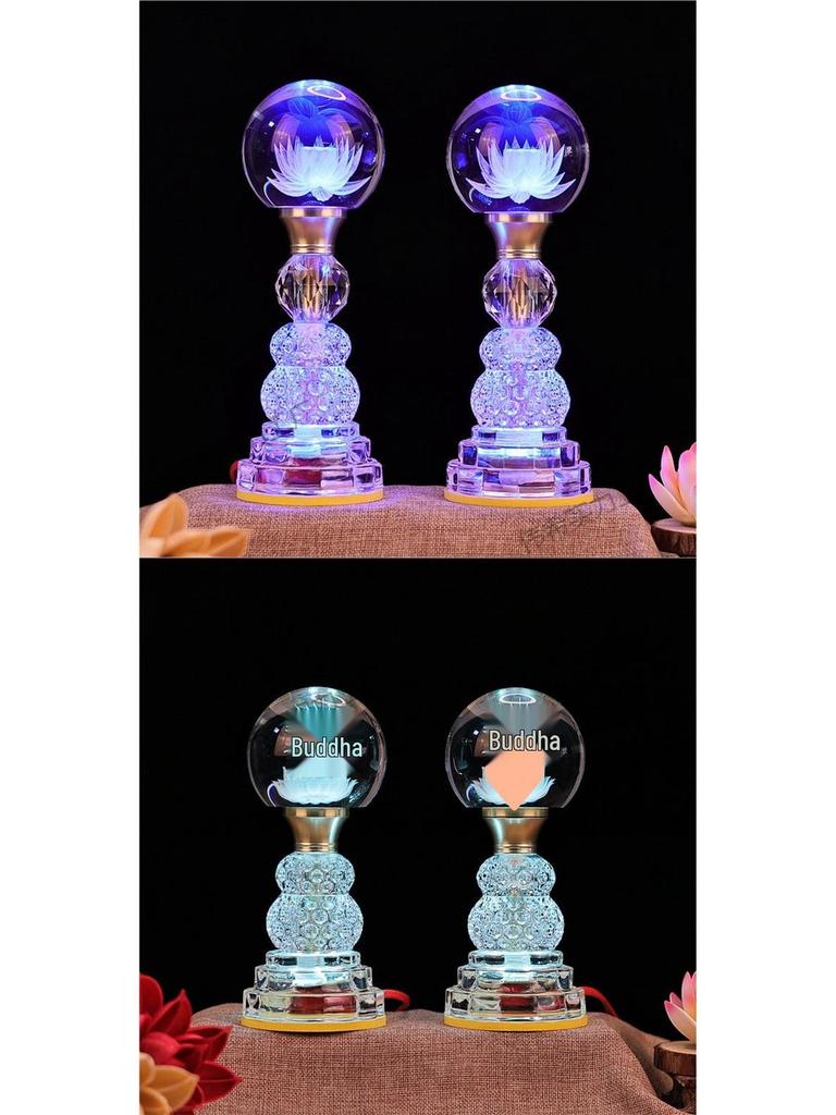 Seven-Color Eternal Buddhist Lotus Offering Lamp