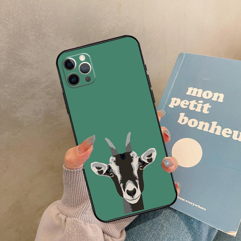 Cute Baby Pygmy Goat Case For iPhone 17 Air 14 16 15 11 12 13 Pro Max 12 mini XR 15 16 Plus 16e Back Cover Shell iPhone 17 Pro