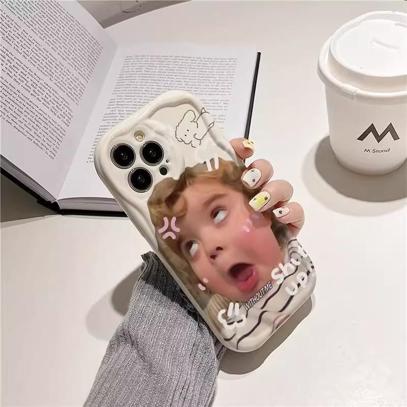 Cute Cartoon Phone Case IPhone 15 Pro Max 16 With Full Coverage Soft Silicone Bumper In Cream White Transparent