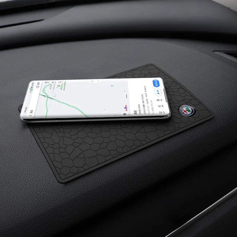 Naklejki Samochodowe Do Alfa Romeo Mata Antypoślizgowa z PVC na Deskę Rozdzielczą Telefon Żelowa Podkładka Antypoślizgowa Do Alfa Romeo 156 159 147 4C 8C 166 Giulia G