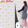 Self-adhesive Anti-collision Romantic and Warm Children's PE Foam 3D Wallpaper DIY Decorative Embossed Wall Stickers 70CM X 70CM