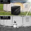 Water Pump Cover Oxford Cloth Sand Pool Filter Cover with Zipper Adjustable Drawstring Waterproof Dustproof Furniture Protector