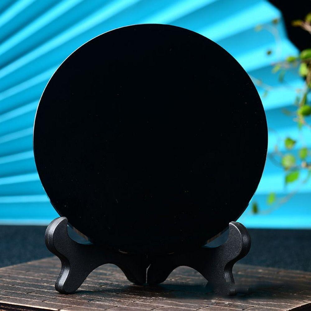Crystal Craft Black Crystal Ornaments Round Natural Obsidian Ornaments  Home