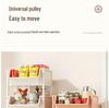 Compact Multi-Layer Storage Rack: Floor-Standing Bookshelf for Snacks and Kitchen, Mobile Fruit & Vegetable Basket