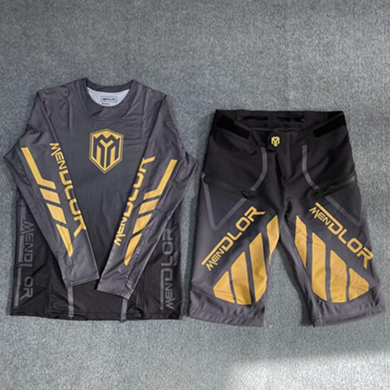 MENDOR Clothes Shorts Riding Set Cross-country Motorcycle Wear-resistant Breathable Bicycle Long Sleeve M