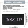 Large Display Digital Alarm Clock Reminder Temperature Display LED Digital Clock USB/Battery Powered LED Digital Display