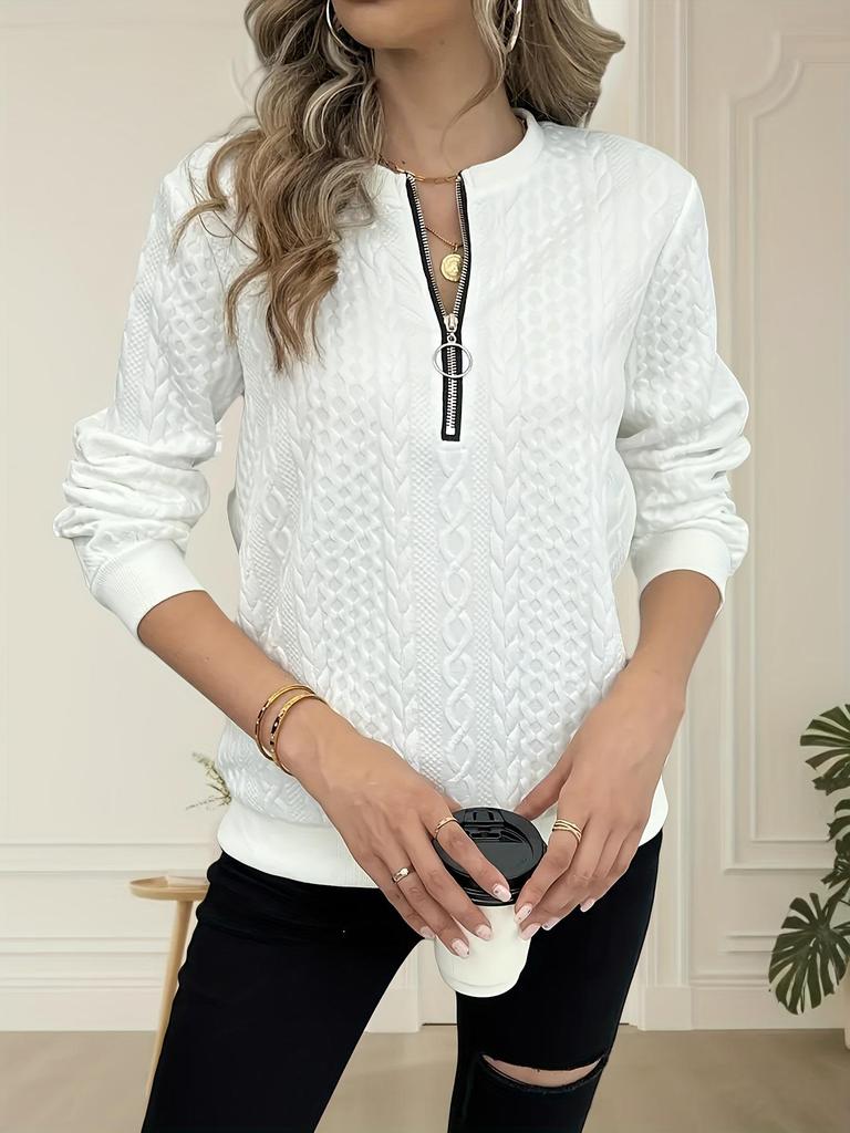 2024 Dámská prošívaná ležérní mikina s kapucí na zip - Evropský & Americký Korejský styl