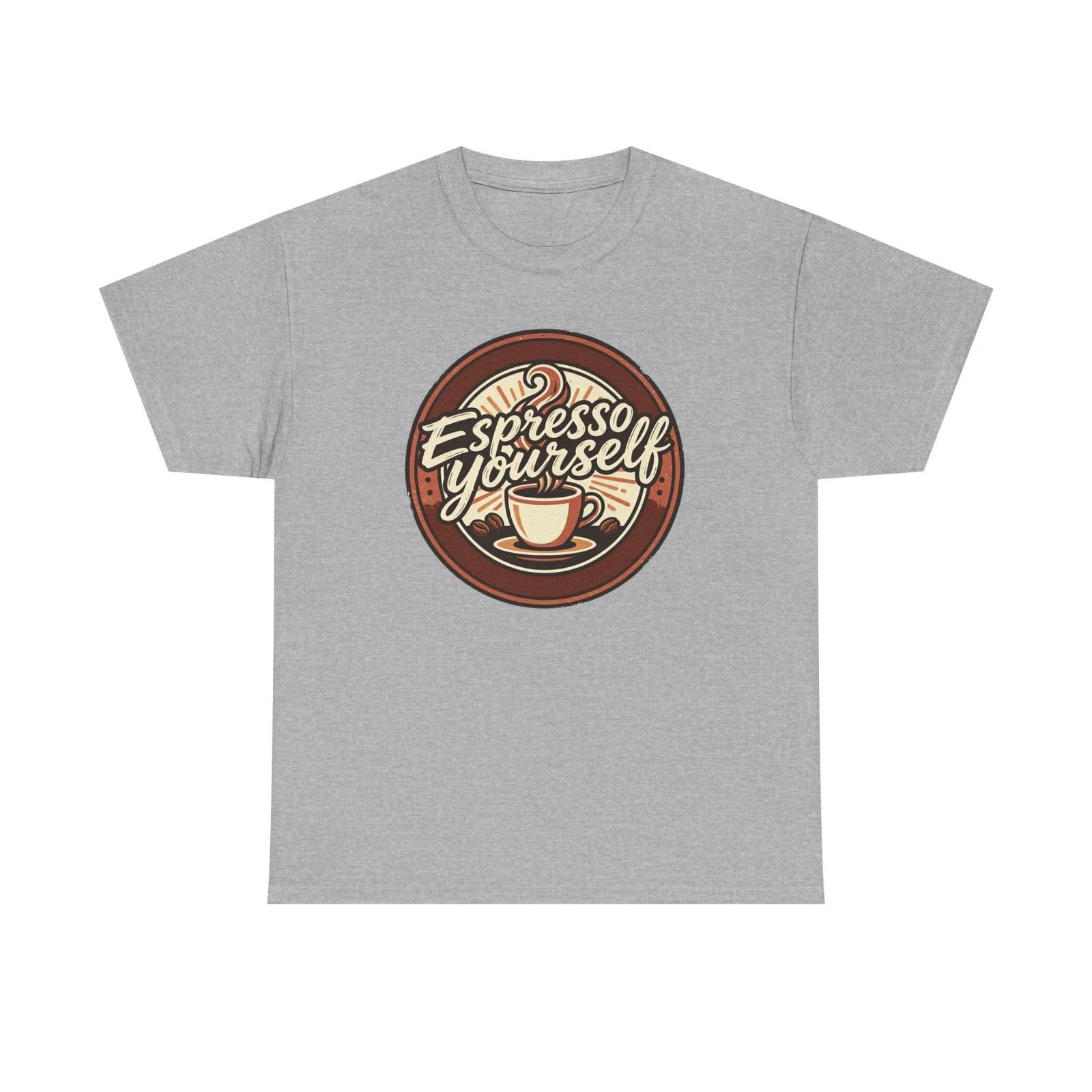 Espresso Yourself Tee | Coffee Pun Shirt, Retro Cafe Design L