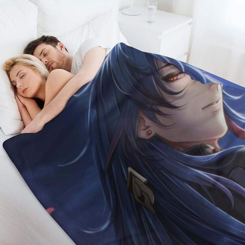 Blade (honkai Star Rail) Throw Blanket Moving Flannel Fabric Manga Soft Plush Plaid Blankets