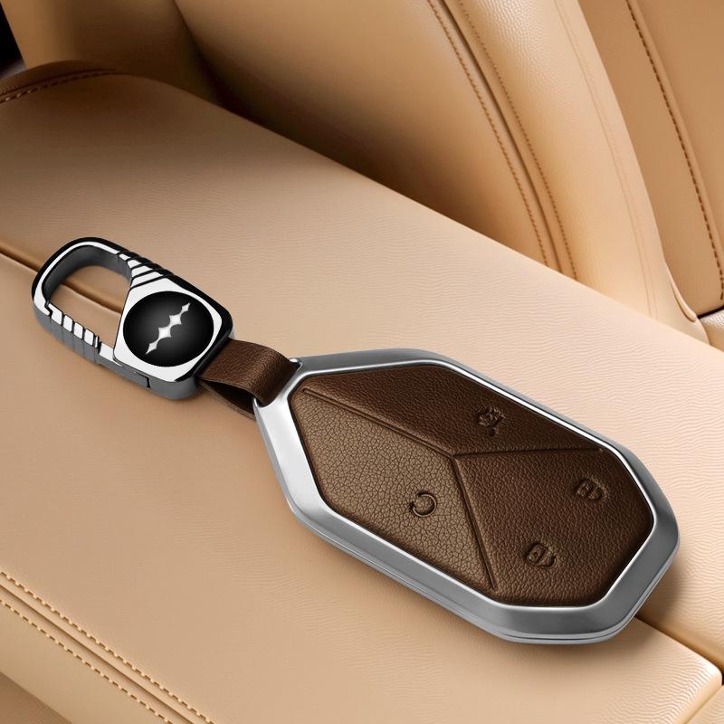 Key Case for BYD Fangchengbao: Fits 5-Key, Titanium 7, Baobao 5/8/3, Men's Women's Card Shell with Buckle