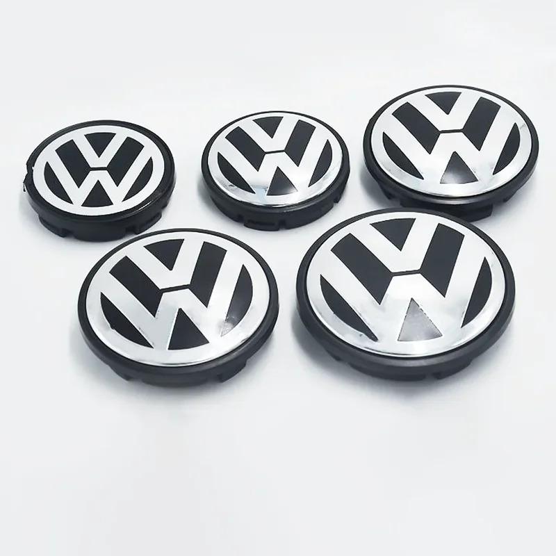 Emblems ABS 4pcs 55mm 56mm 65mm 70mm 76mm Car Wheel Center Caps Hubcap Cover For VW Volkswagen Jetta MK5 Golf Passat Styling 3B7 zf6