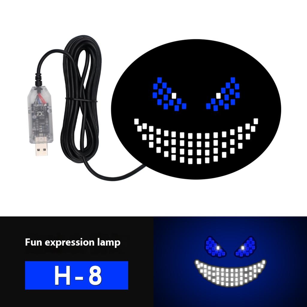 Car Red Eye Light Demon Eye Animation Flashing LED Decoration Light Expression Light Rear Window Car Warning Light