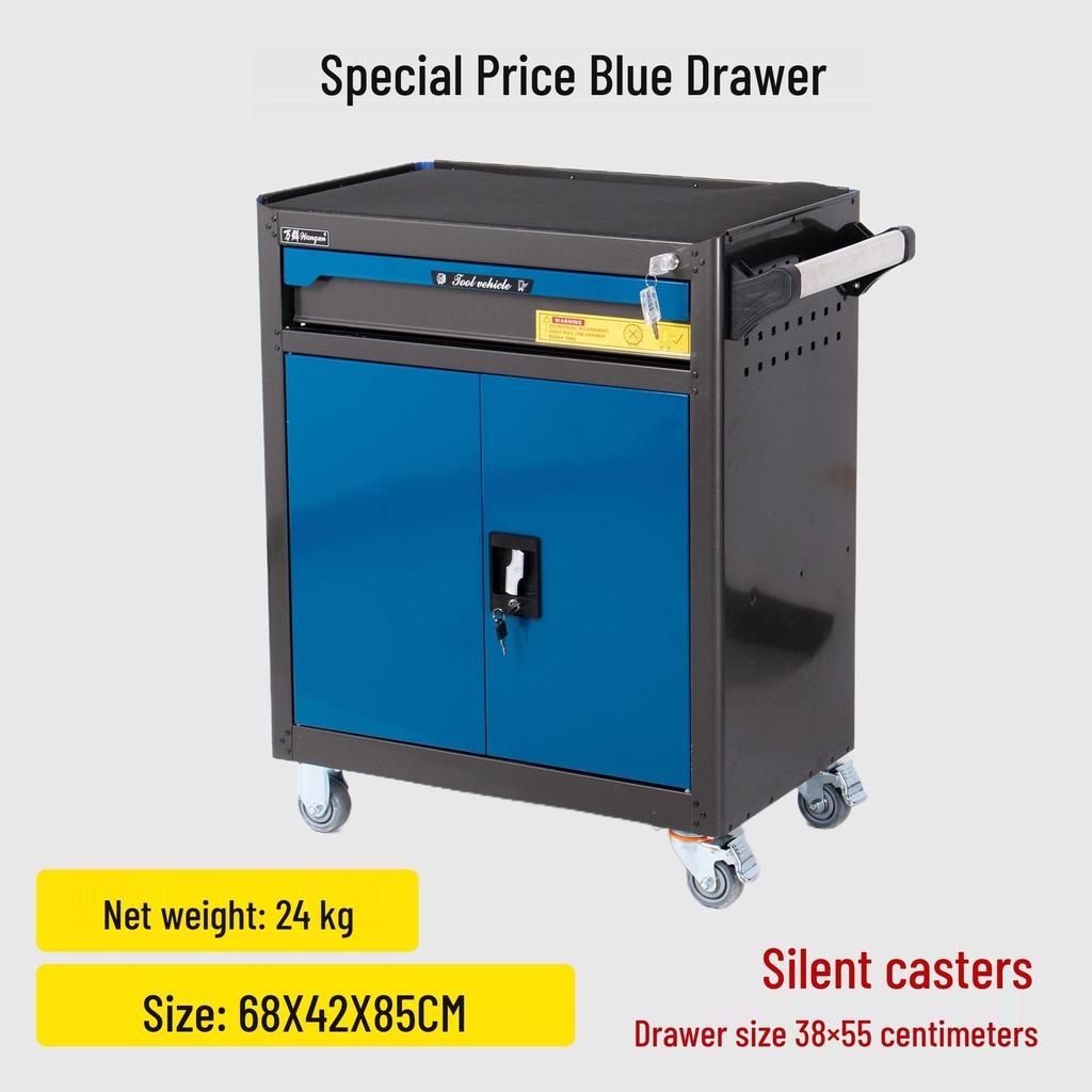 Multi-Layer Thickened Tool Cabinet with Casters for Auto Repair
