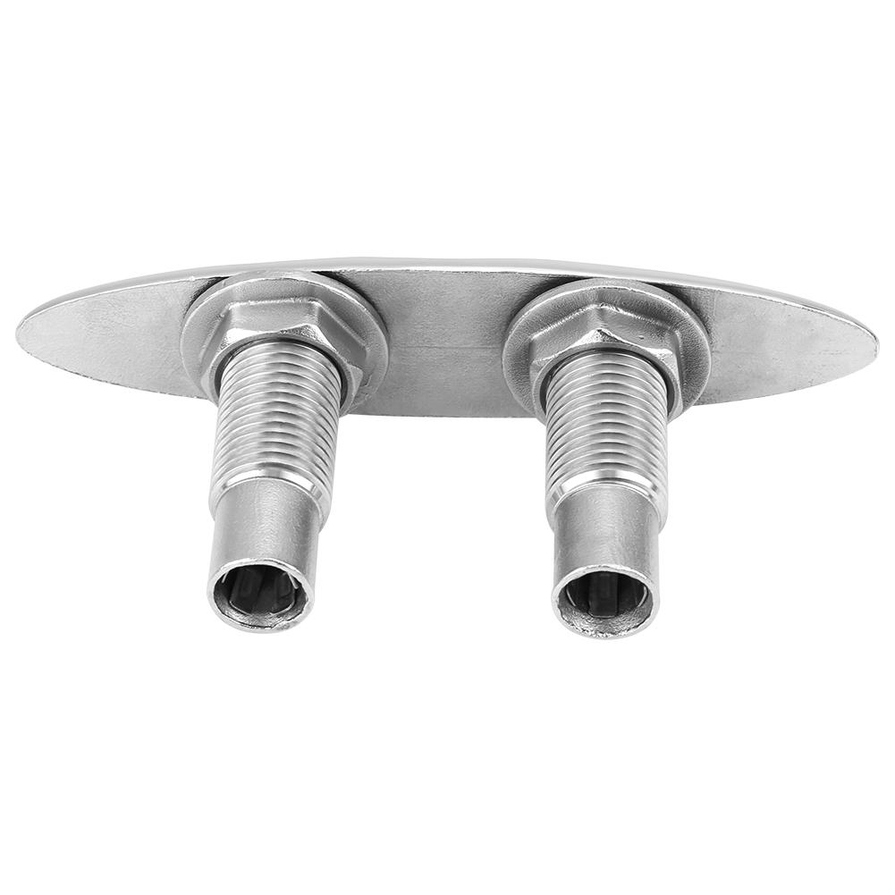 6  Boat Ship Mooring Dock Neat Cleat 316 Stainless Steel Double Deck Push Pull Cable   Bolt