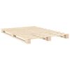 Vidaxl Bed Frame with Headboard, 140X200 Cm, Solid Pine Wood