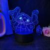 Stitch 3D Acryl Illusion Nachtlicht 16 Farbwechselnde Dekorationslichter Mit Fernbedienung Weihnachten Geburtstag Dekoration Geschenk