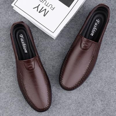 Genuine Leather Male Casual Shoes Luxury Brand Men's Business Loafers Moccasins Breathable Slip On Flats Handmade Driving Shoes
