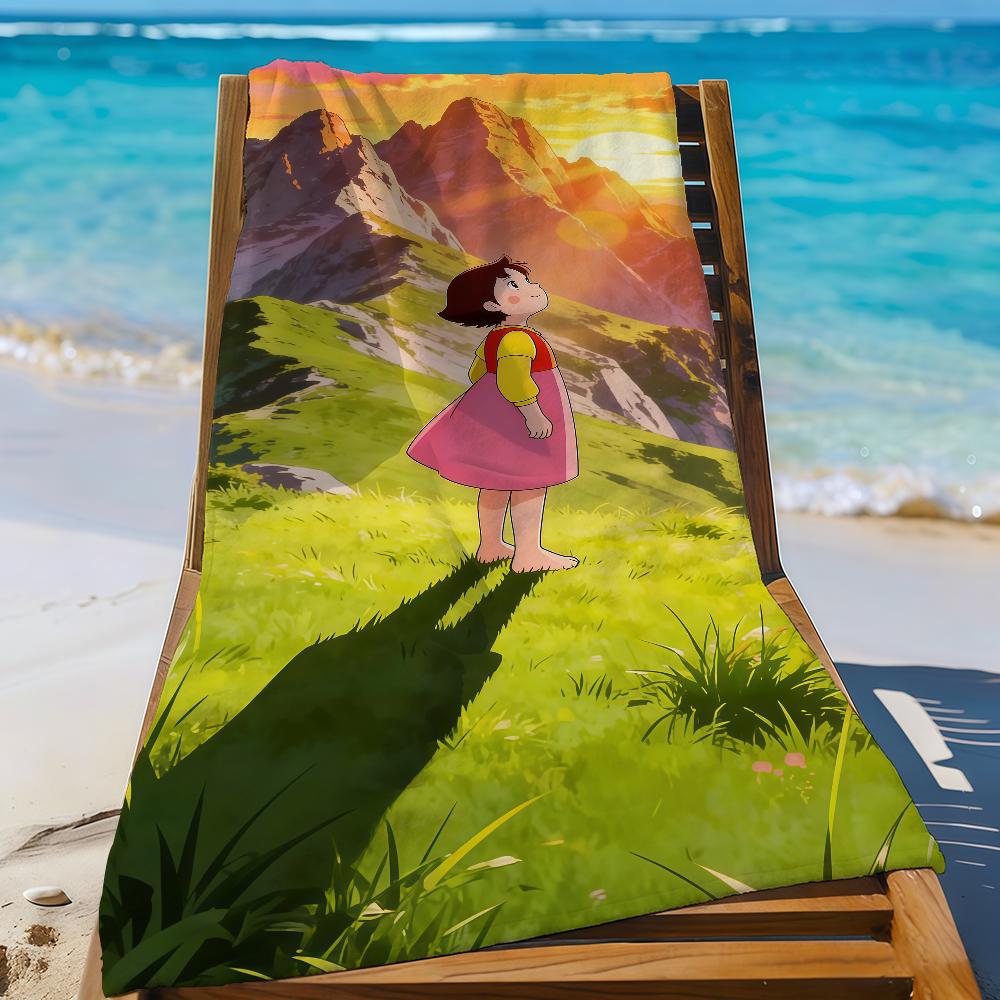 Cartoon H-Heidi Handtuch Sport Schnelltrocknend Reise Campingausrüstung Sanddicht Weich Leicht Großes Strandhandtuch STJ40x70CM