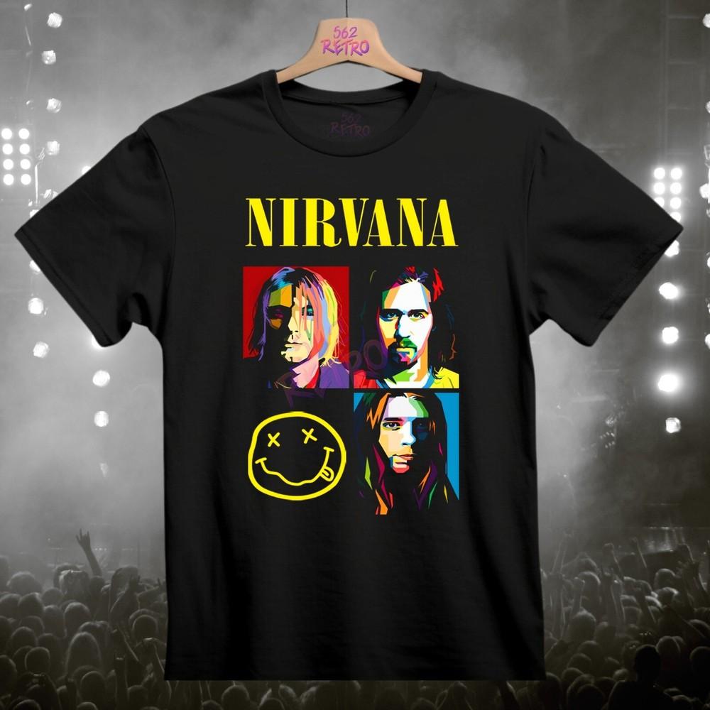 Nirvana Grunge Rock Band TShirt Black S3XL Unisex T-Shirt L