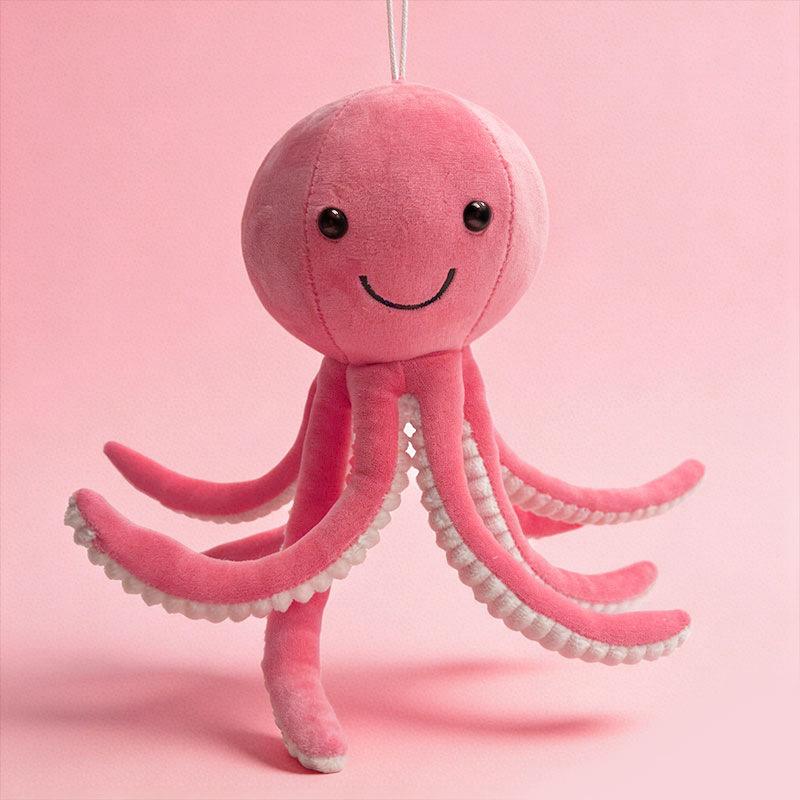Cute Baby Octopus Plush Keychain Small Octopus Doll Kids Ocean Theme Gift Bag Pendant Decoration 30cm【0.17kg】
