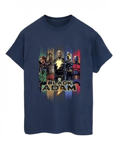 DC Comics Womens/Ladies Black Adam JSA Complete Group Cotton Boyfriend T-Shirt