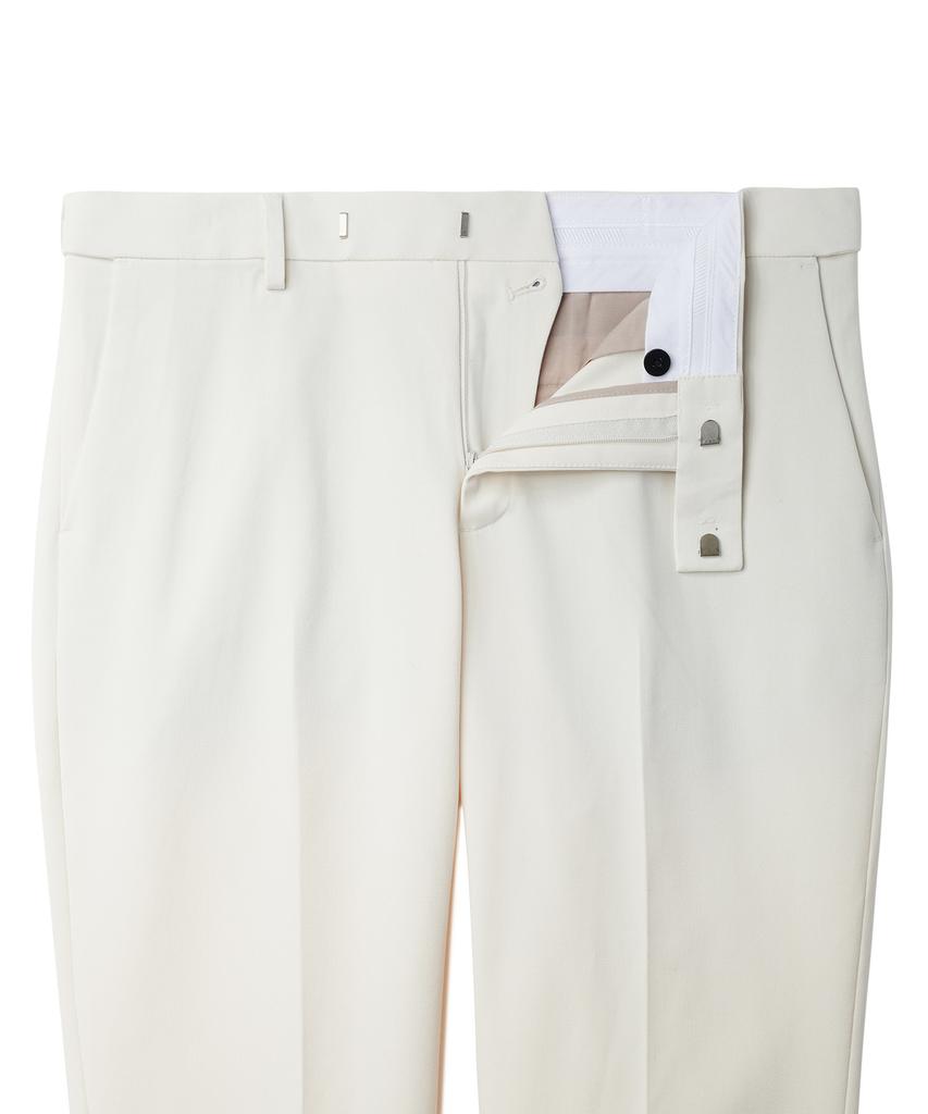 MUSINSA STANDARD Relaxed Tapered Hidden Banding Crop Slacks [Cream]