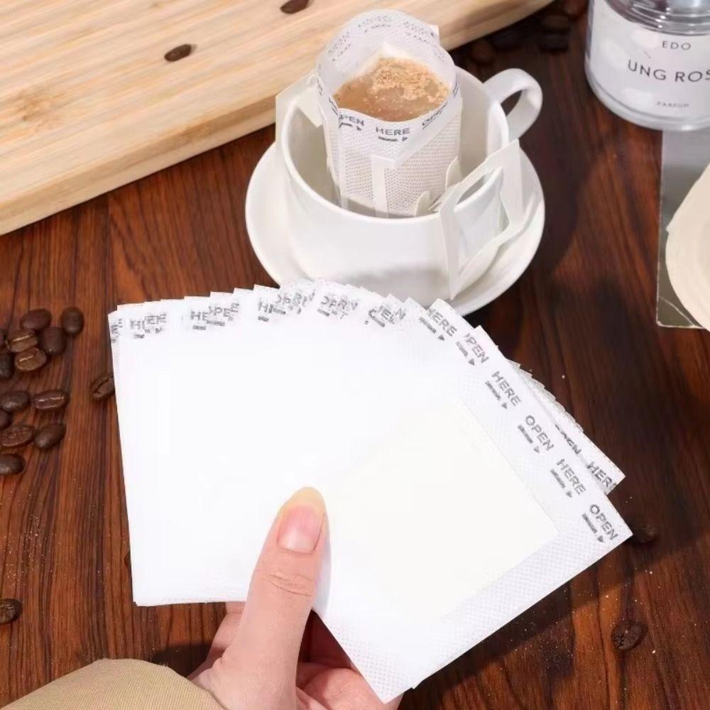 10/50 st Hållbar Hängande Öra Kaffefilterpåse Engångs Förtjockad Kaffepulverfilterpåse Handhällning Kaffe Kaffefilter